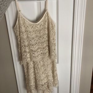 Francesca’s off white lace romper